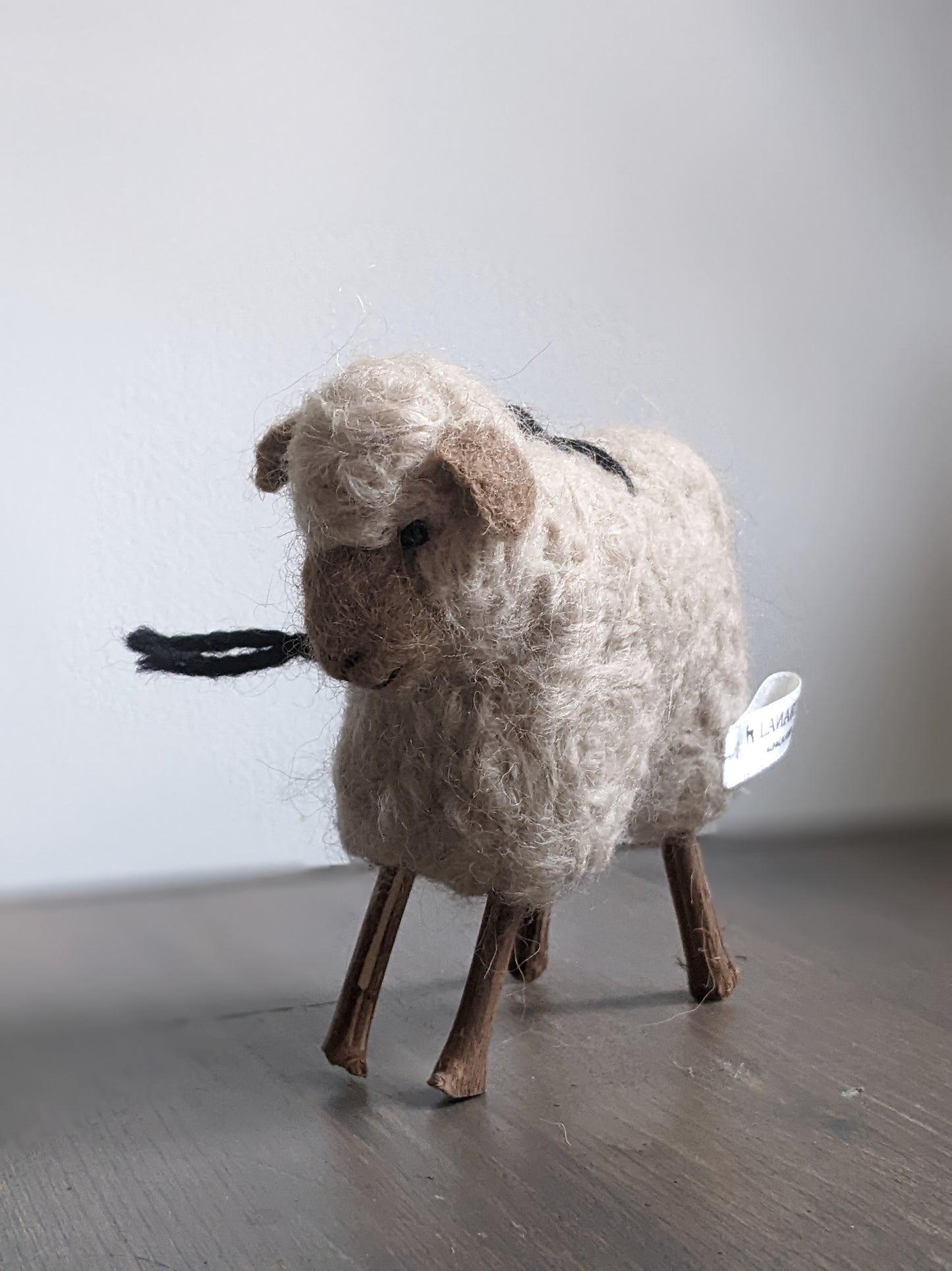 lamb made from needle felted alpaca wool