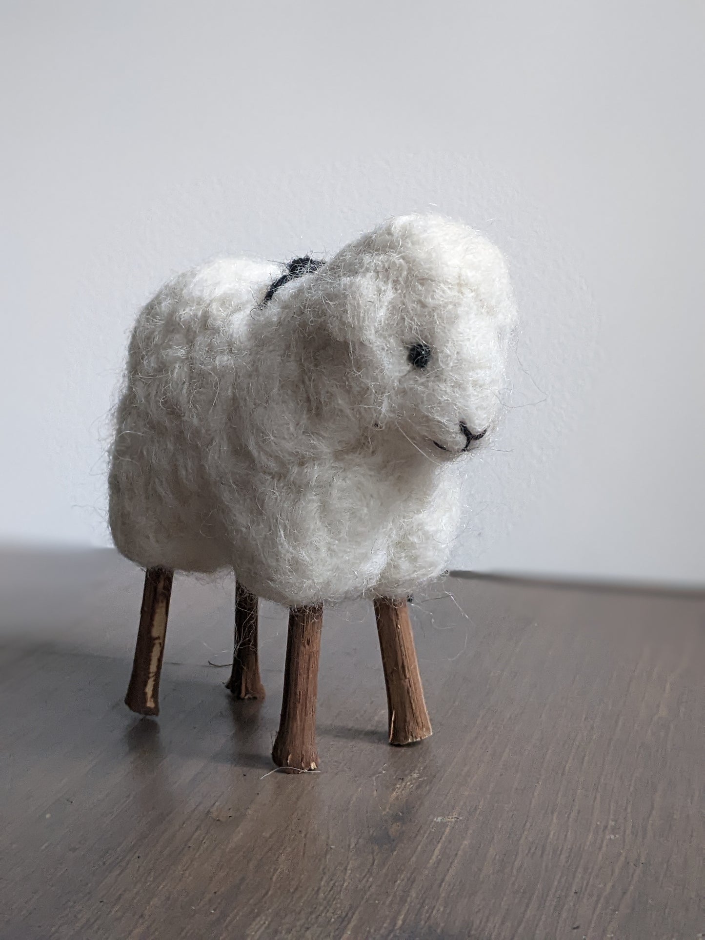lamb made from needle felted alpaca wool
