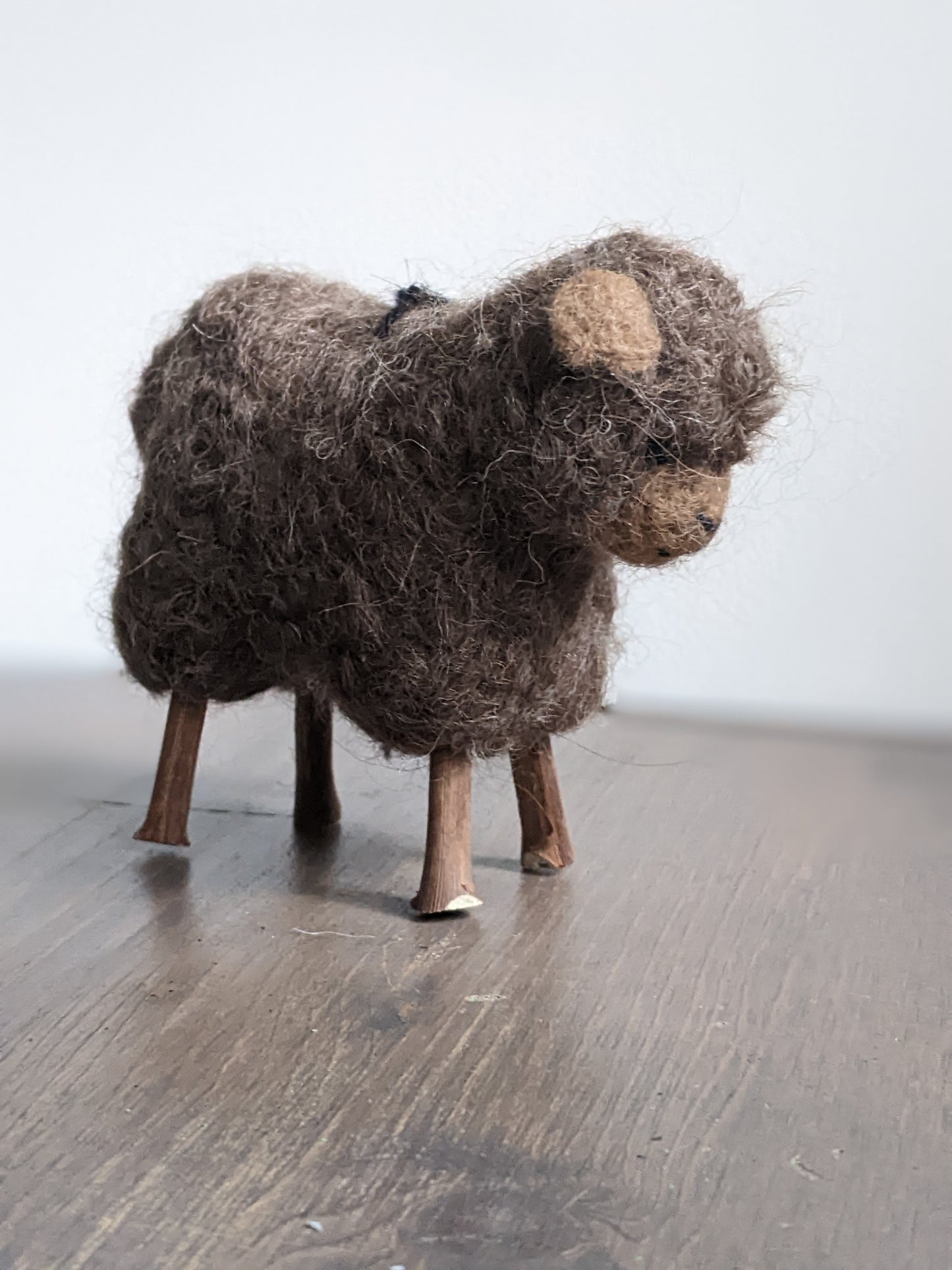 lamb made from needle felted alpaca wool