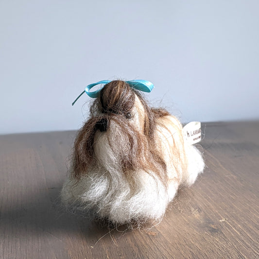 shi tzu wool felted gift for dog lovers jasper and ruby