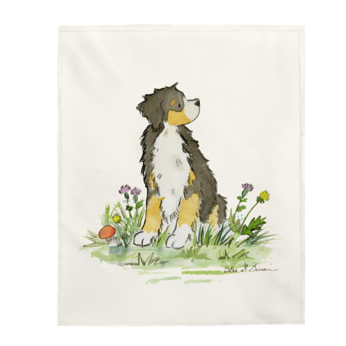 Bernese mountain clearance dog throw blanket