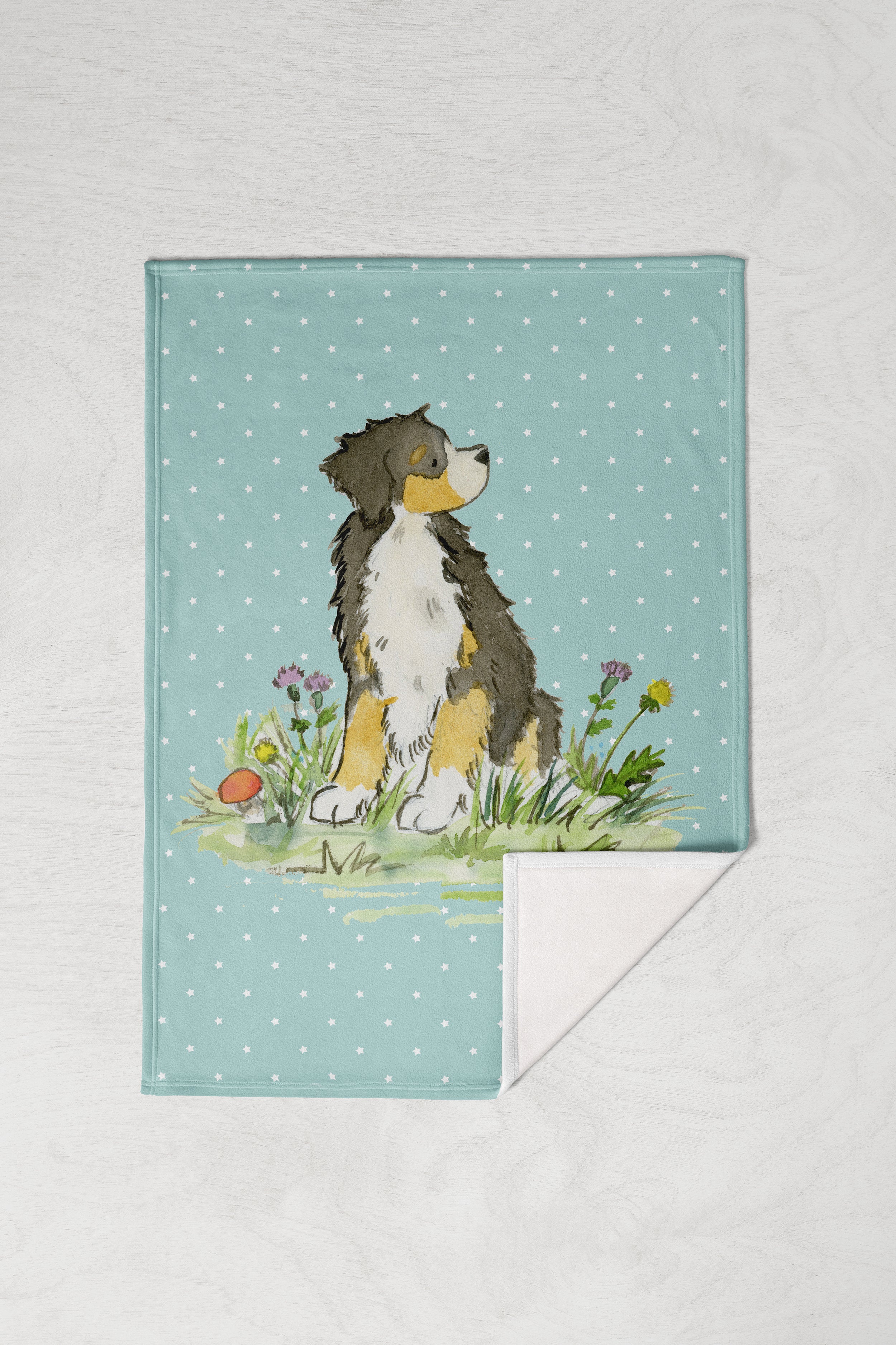 Bernese mountain dog top blanket