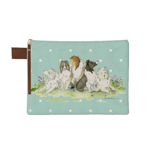 Sheltie Pouch with Brown Bull