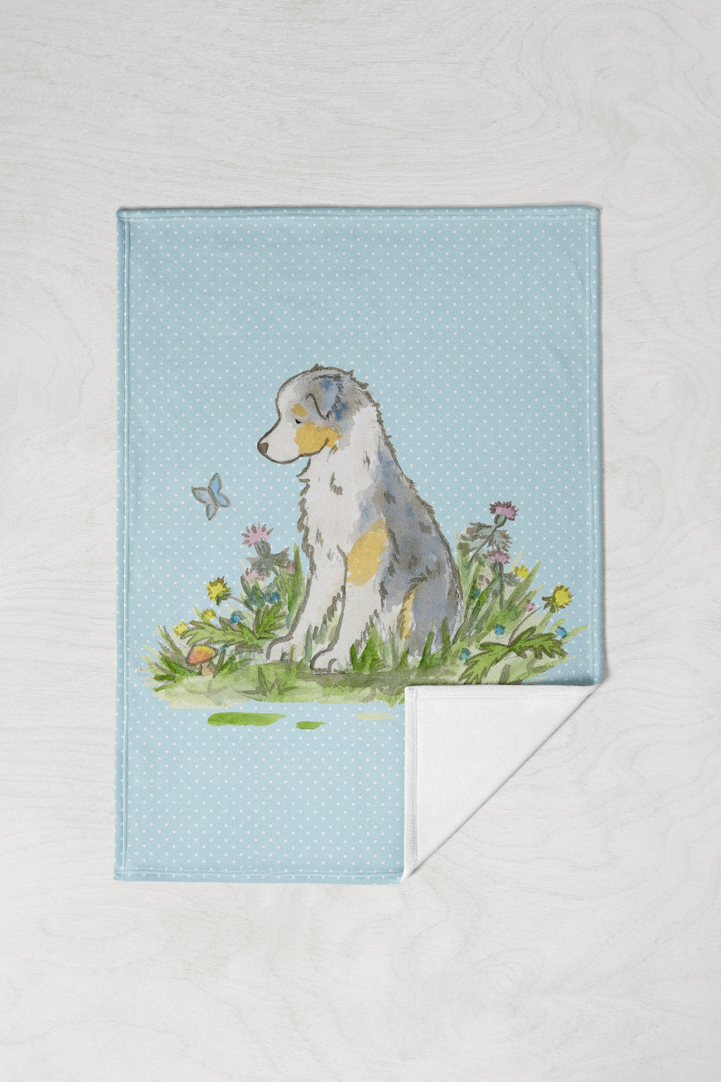 Australian Shepherd Throw Blanket - Jasper and Ruby Art