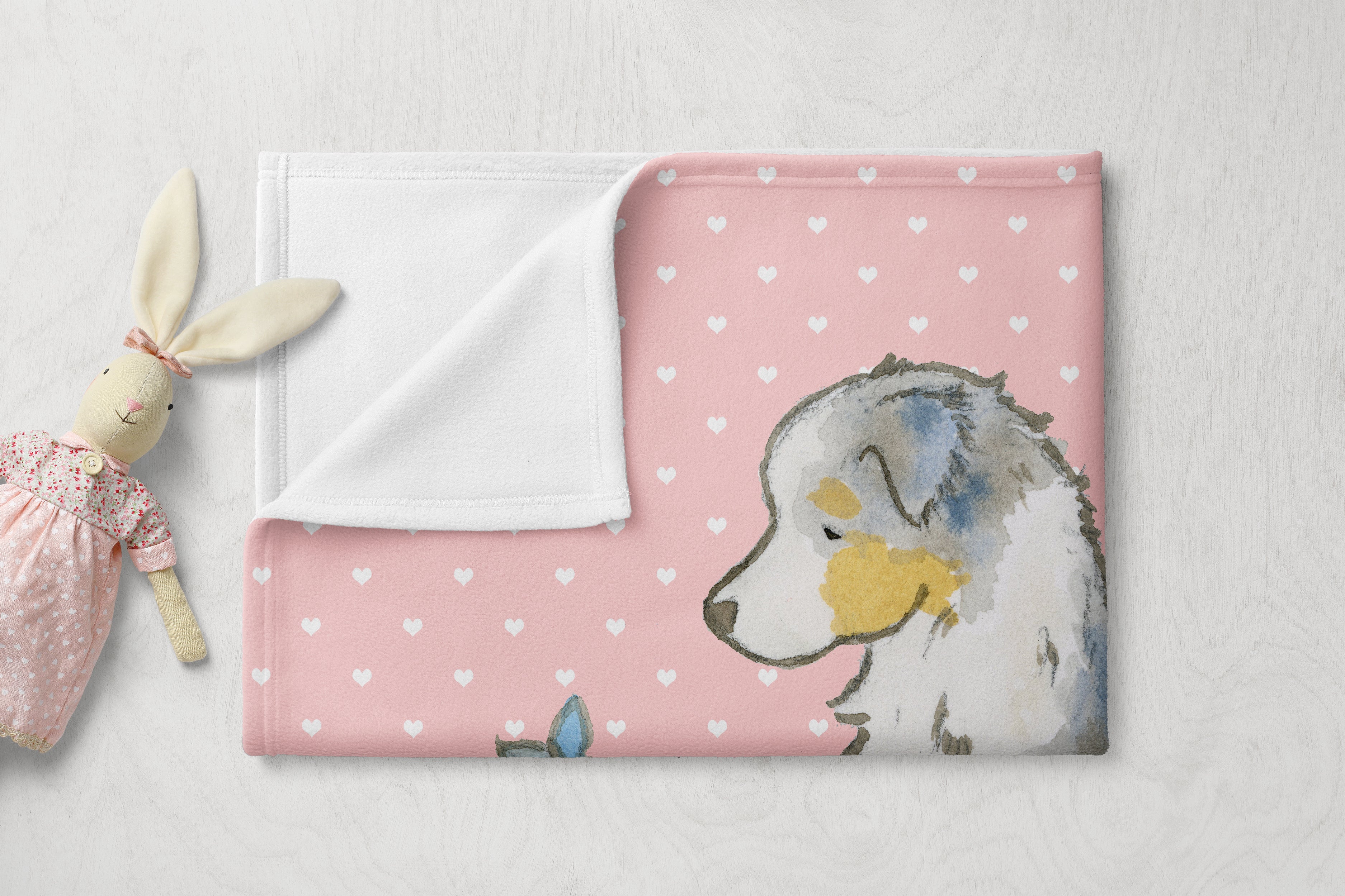 Australian Shepherd Baby Blanket Blue Merle Aussie Blanket l Jasper And Ruby