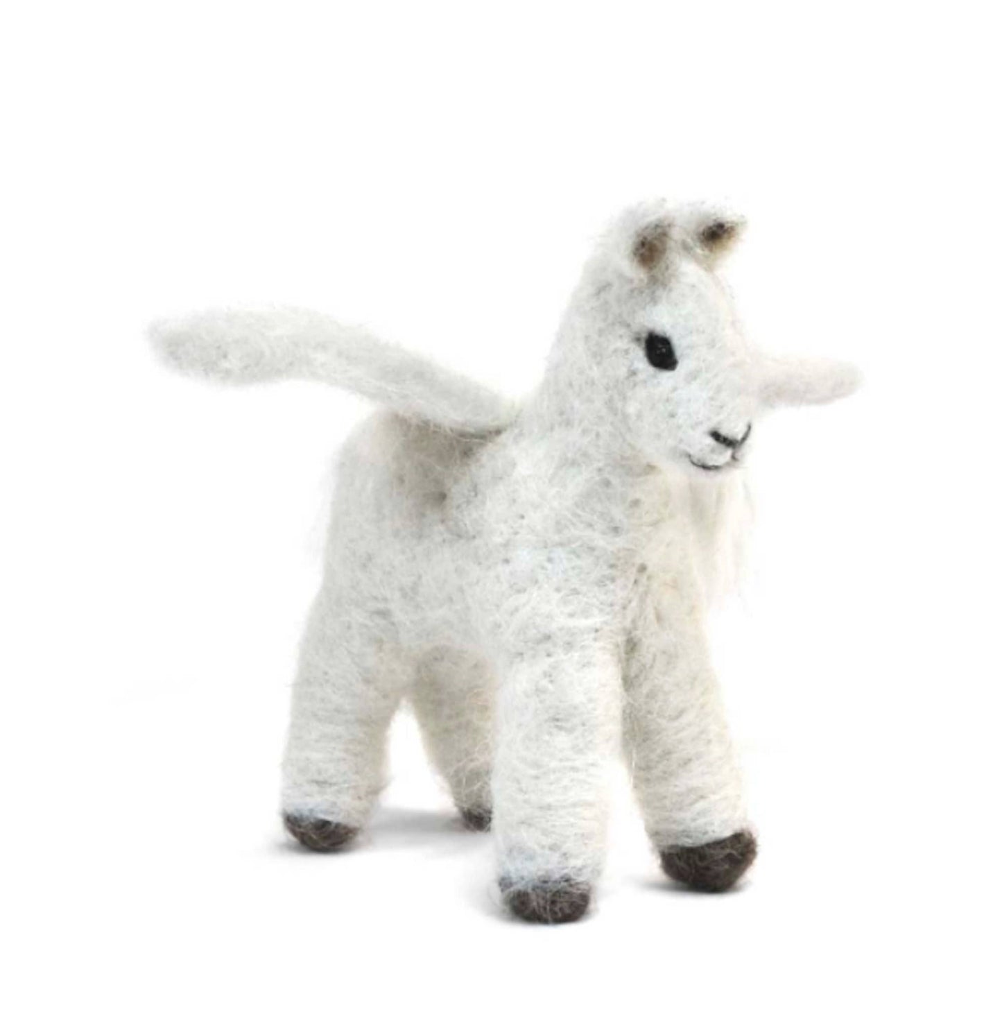 white pegasus ornament sculpture needle felted from alpaca wool