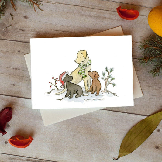 Labrador Christmas Card Set, Lab Christmas Card, Lab Holiday Card, Labrador Retriever Gifts, Lab Lover, Cute Dog Christmas Cards, Dog Lover