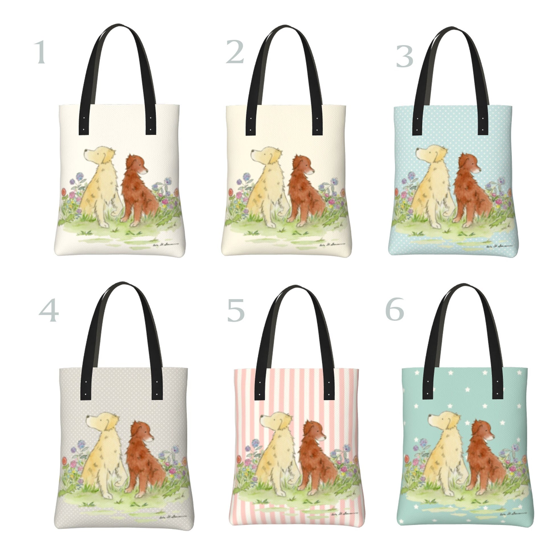 Golden Retriever Tote Bag, Dog Tote, Lined Tote, Dog Purse, Golden Retriever Gift, Golden Lover, Golden Present, Golden Handbag, Dog Handbag