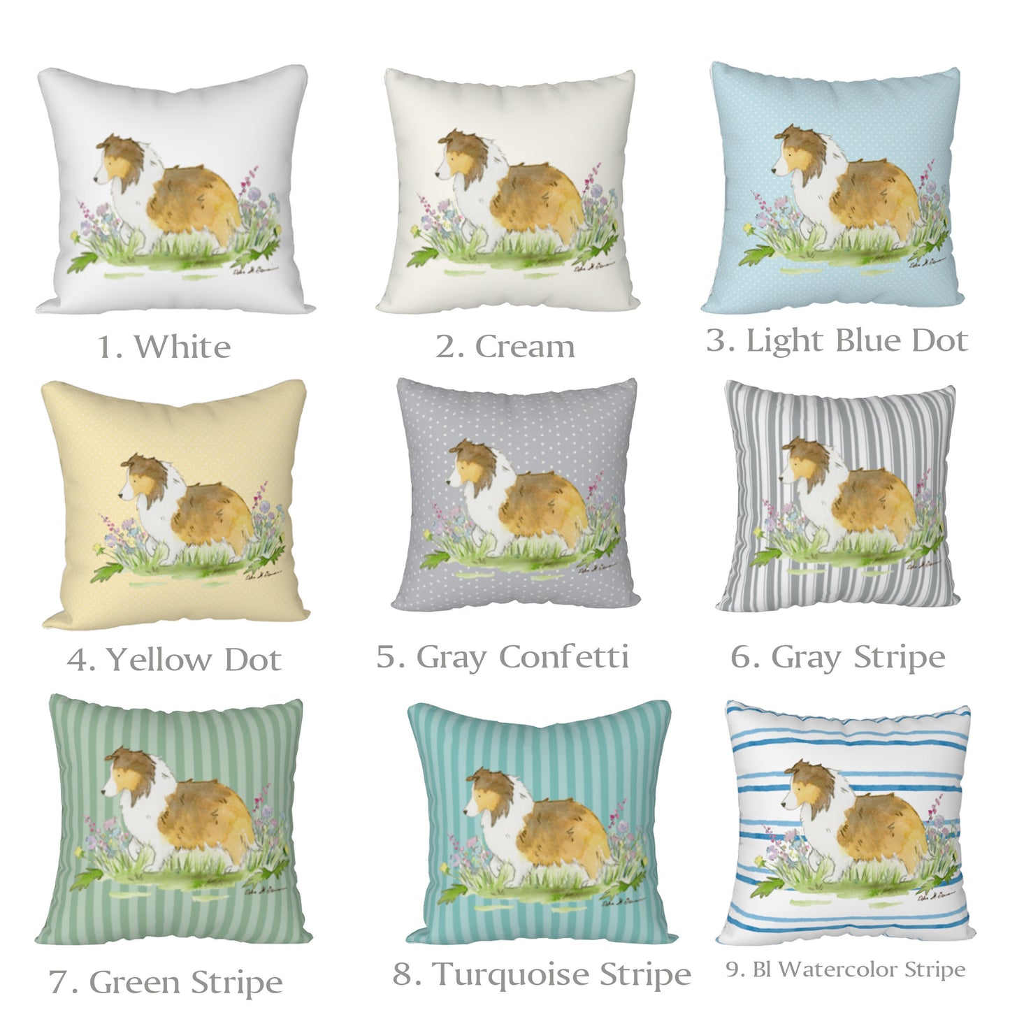 Sable Shetland Sheepdog Pillow Case, Sheltie Pillow Cover, dog decor, 18x18 Pillow Case, 22x22 Pillow Case, Sheltie Gift, Sheltie Decor