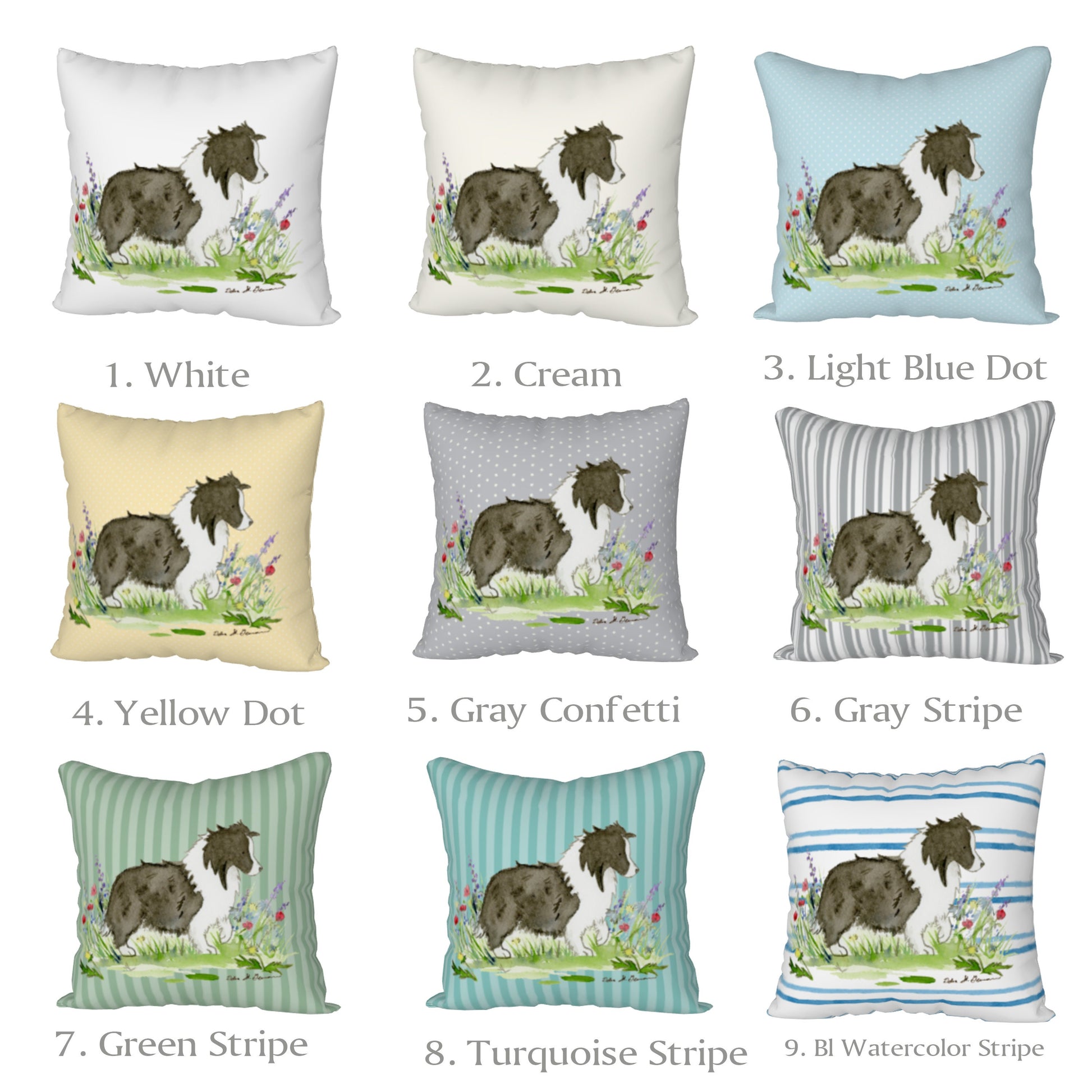 Sheltie Throw Pillow Cover, Bi Black Shetland Sheepdog Decorative Pillow Case, 18x18, 22x22 Canvas Pillow, Sheltie Gift, Sheltie Decor