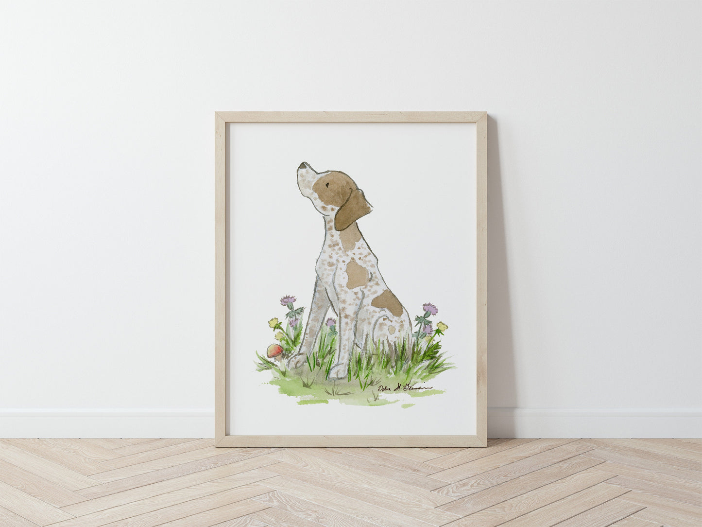 German Shorthaired Pointer Art, Watercolor Print, Gift for Pointer Lovers