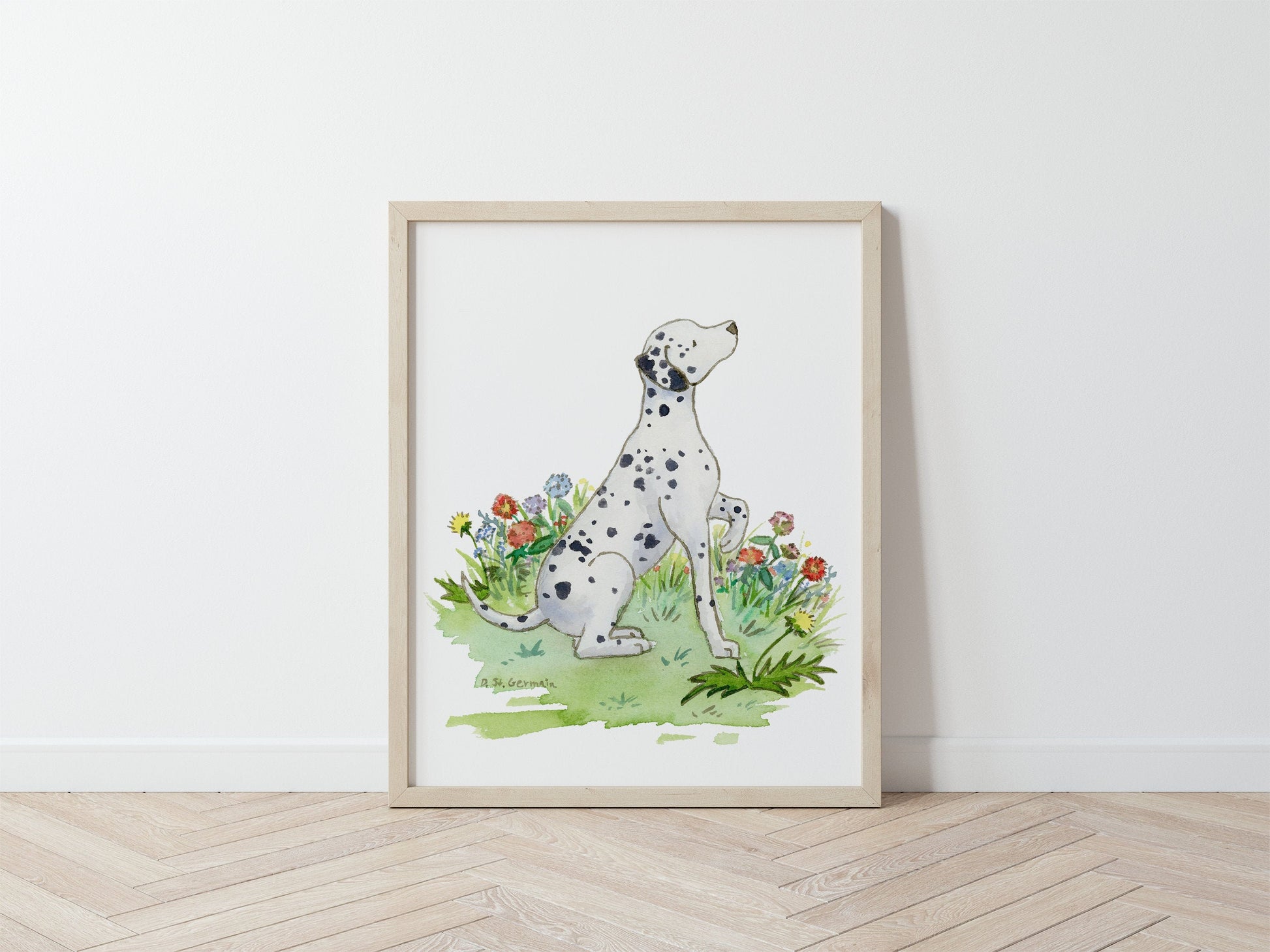 Watercolor Dalmatian Art, Gift for Dalmatian Lovers