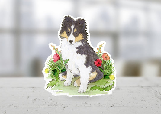 Sheltie Sticker, Shetland Sheepdog Sticker, Sheltie Car decal, Sheltie Gift, Vinyl Dog Sticker, Waterproof Sticker, Cute Dog Lover Gift