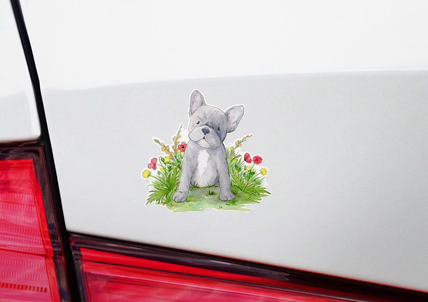 French Bulldog Sticker, Frenchie Car decal, Cute Frenchie Sticker, French Bulldog Gift Vinyl Dog Sticker, Waterproof Sticker, Dog Lover Gift