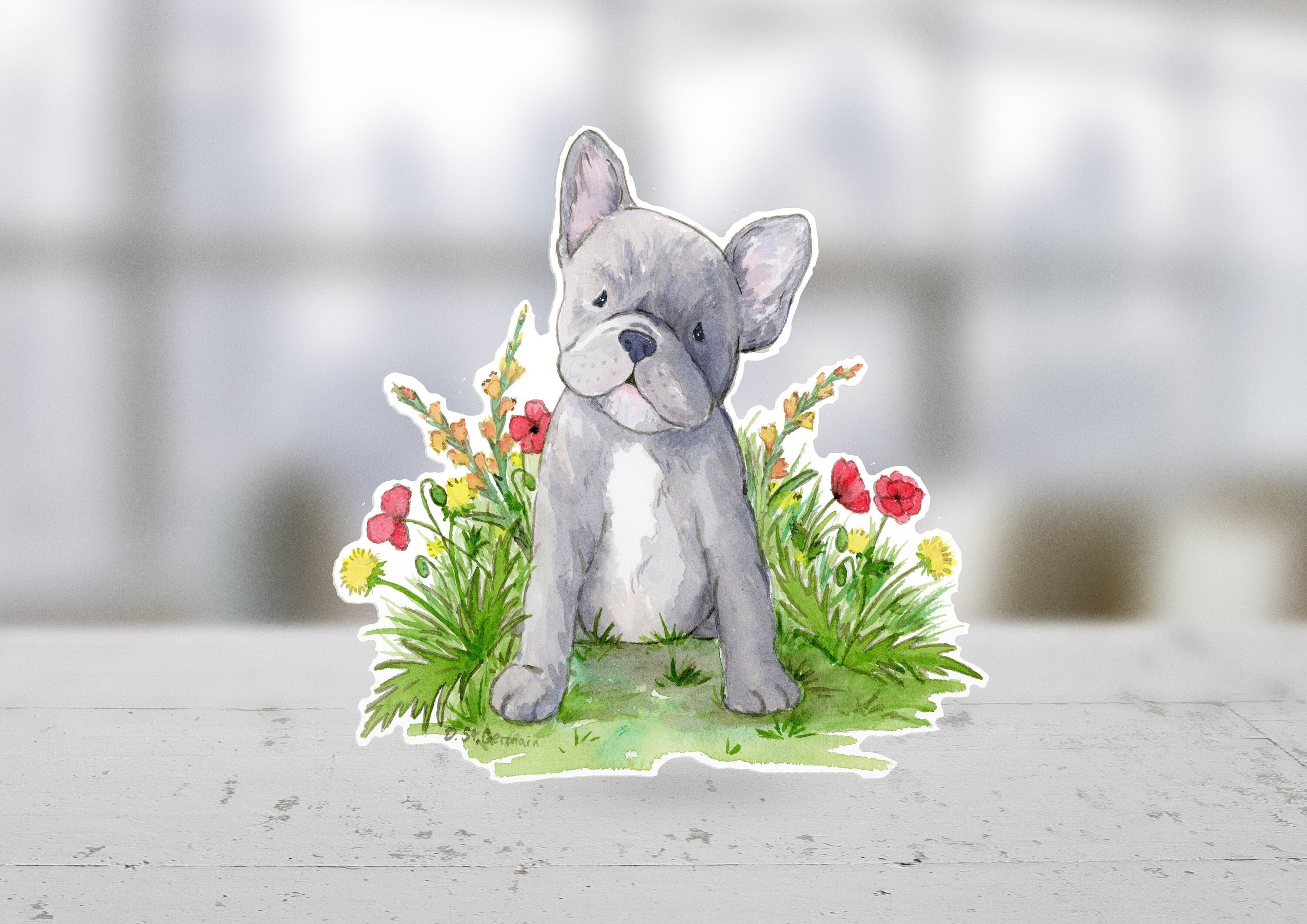 French bulldog car sticker sale