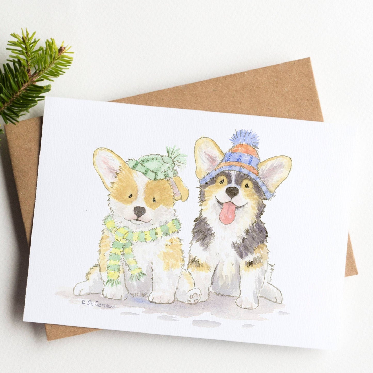 Welsh Corgi Christmas Card, Corgi Holiday Card, Cute Corgi Greeting Card, Dog Lover Card, Blank Corgi Card, Corgi Mom, Gift for Corgi Lovers