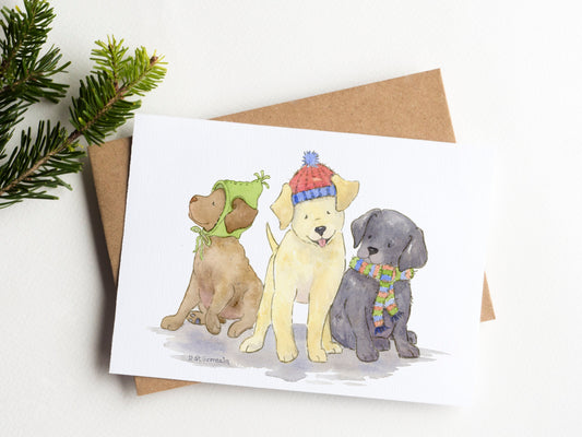 Labrador Christmas Card Set, Labrador Gifts, Lab Christmas, Cute Lab Greeting Card, Dog Lover Card, Lab Mom Card, Gift for Lab Lover