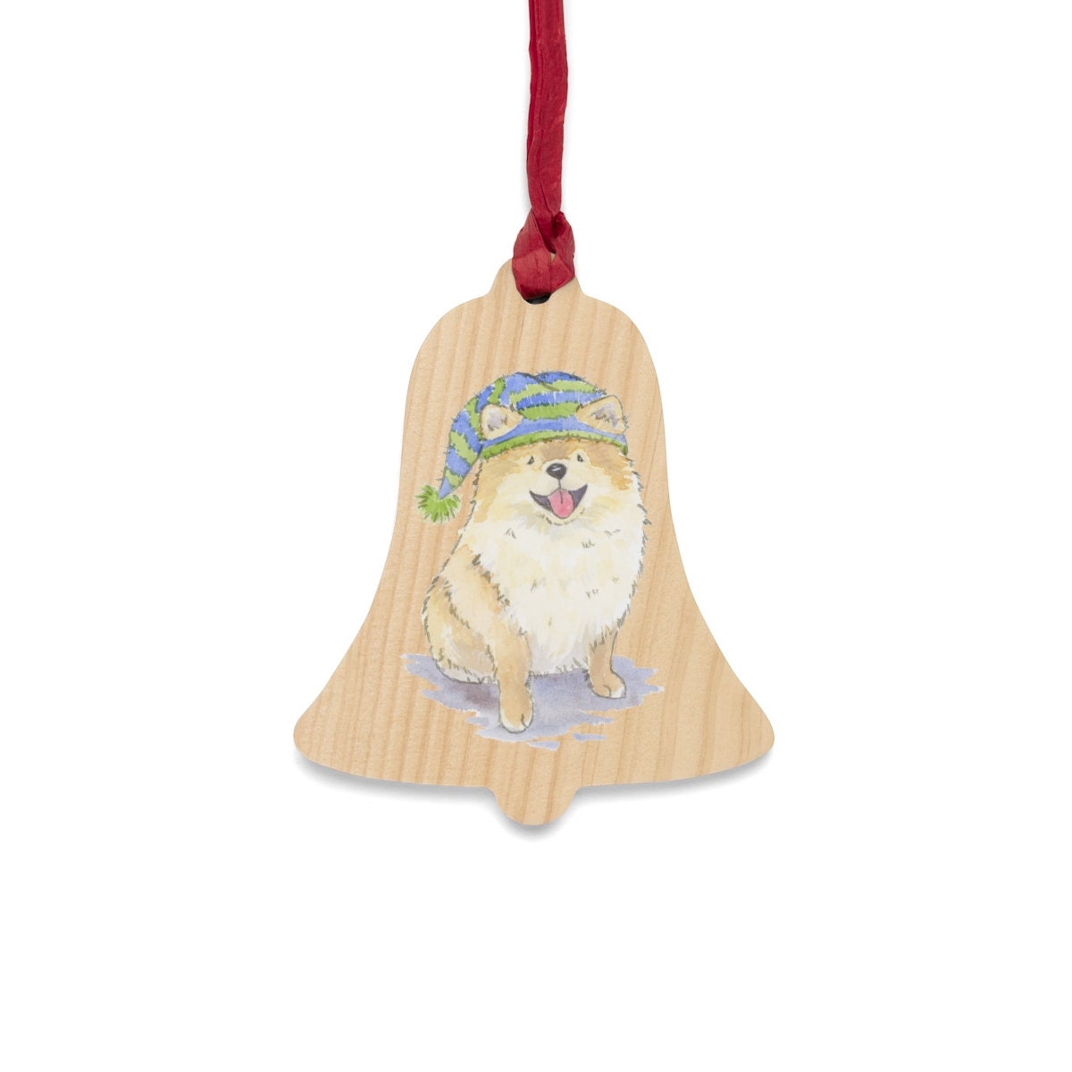 Pomeranian Ornament, Rustic Wood Ornament, Pomeranian Gift, Pomeranian Lover Gift, Pom Owner Gift Stocking Stuffer Personalized Dog Ornament