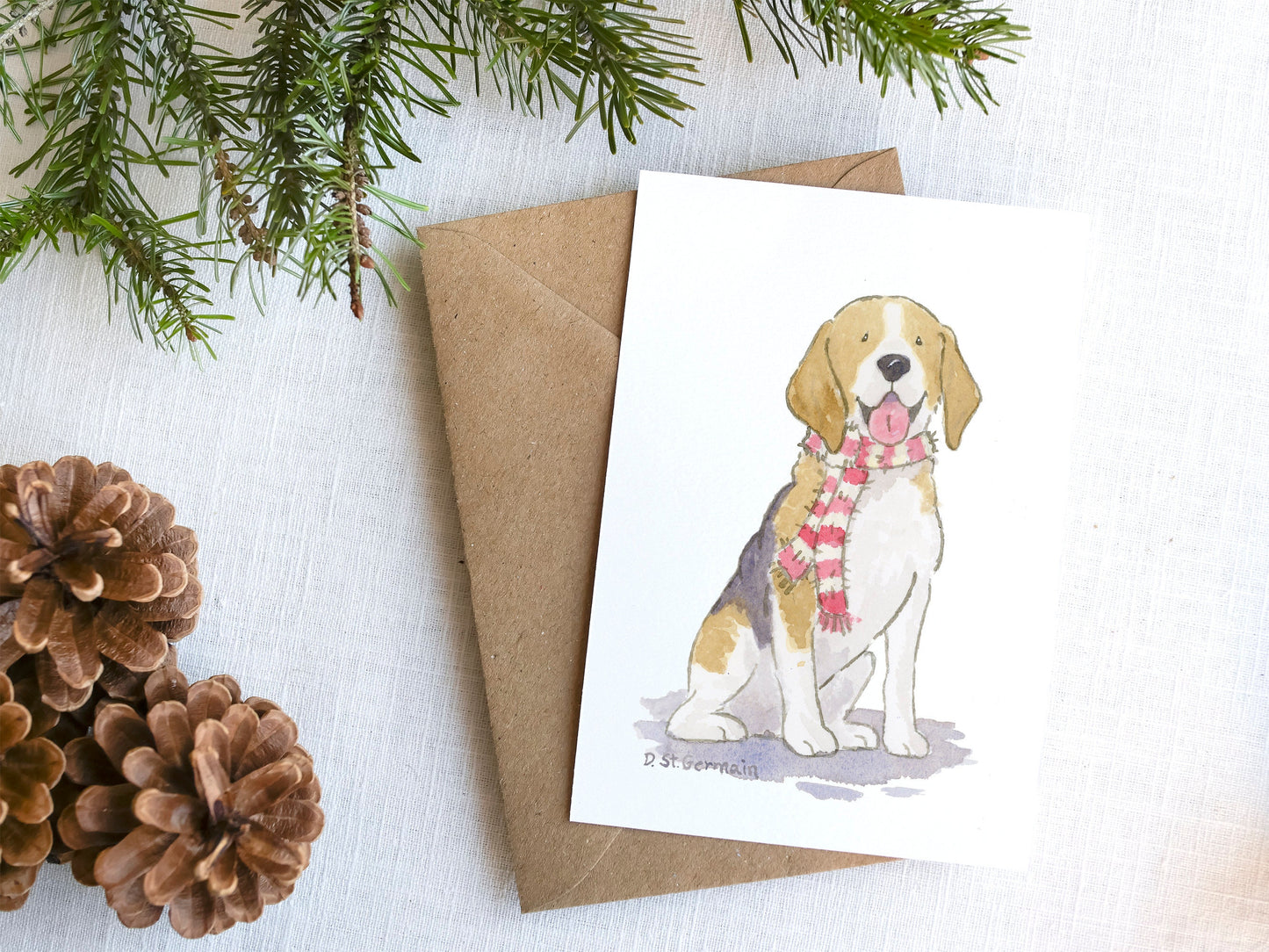 Beagle Christmas Card Set, Beagle Holiday Card, Beagle Lover Gift, Beagle Gifts, Beagle Mom Card, Beagle Dad Card, Dog Lover Card, Cute Card