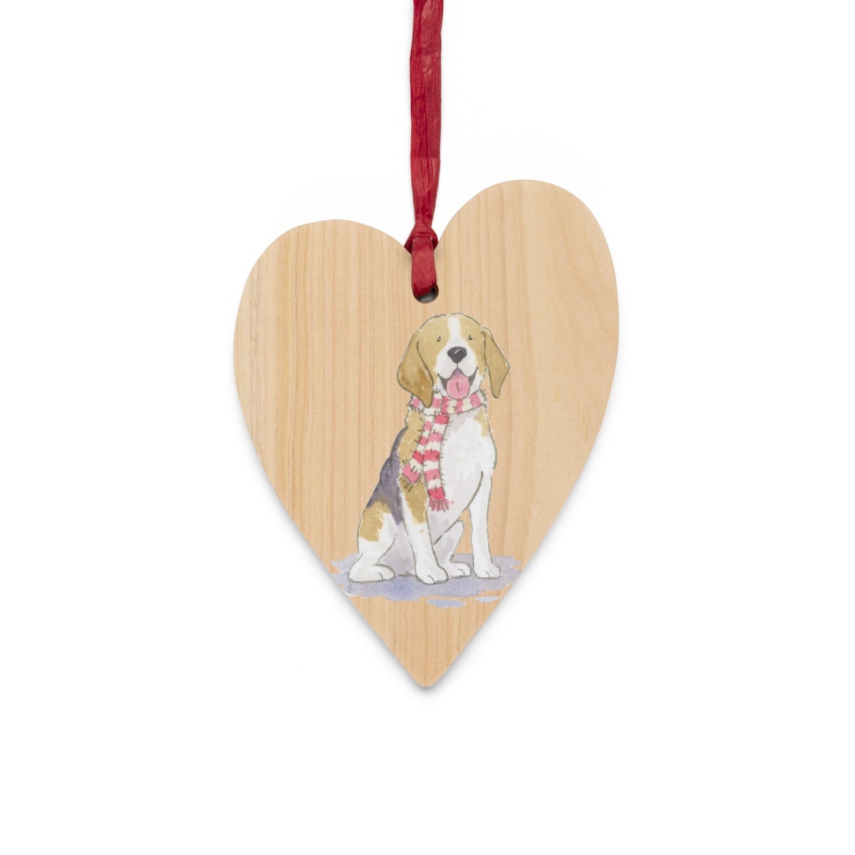Beagle Ornament, Rustic Wood Ornament, Beagle Gift, Beagle Lover Gift, Personalized Beagle Ornament, Stocking Stuffer, Cute Dog Ornament
