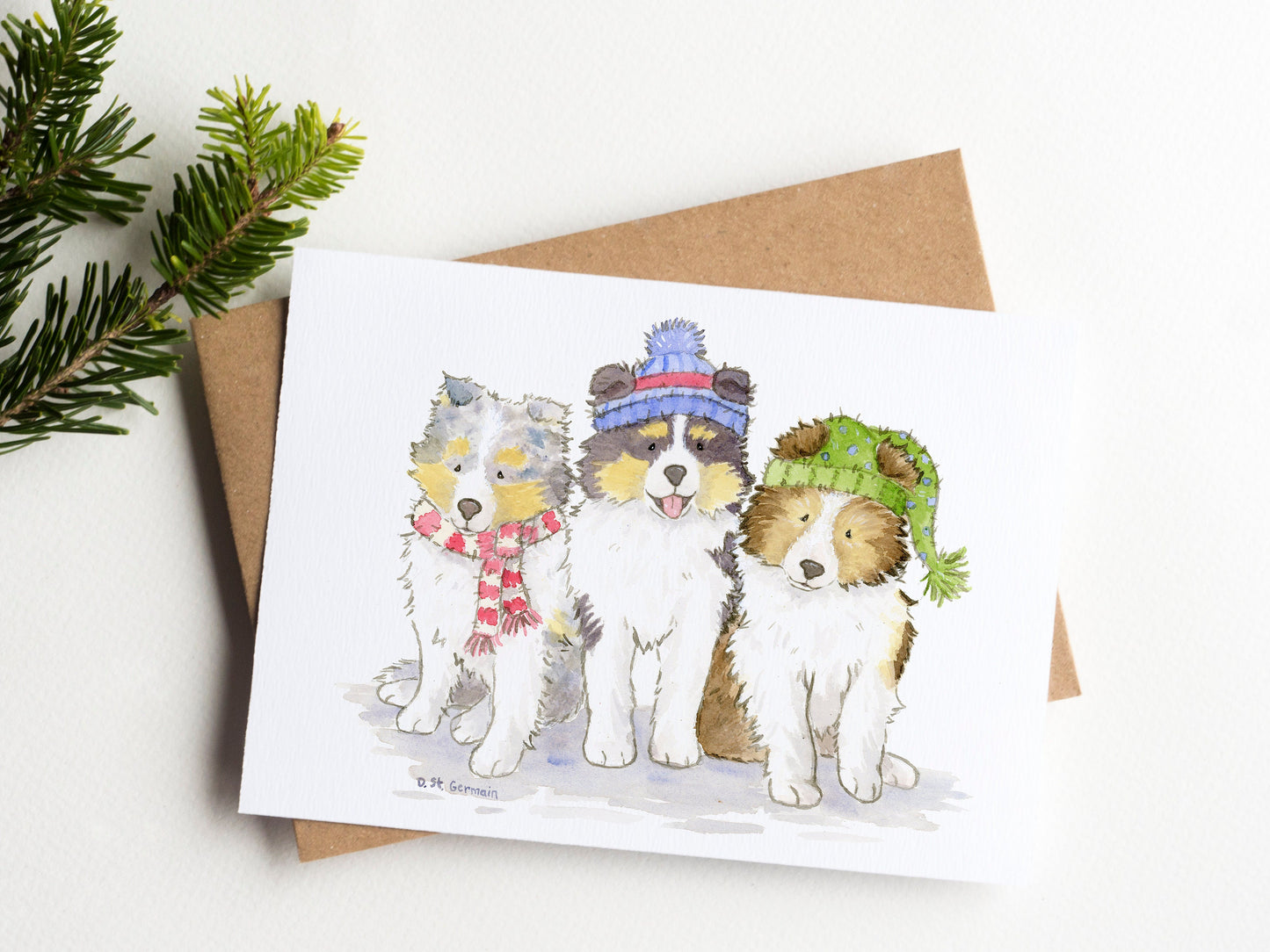 Sheltie Christmas Card, Shetland Sheepdog Holiday Card, Cute Sheltie Greeting Card, Dog Lover Card, Sheltie Mom Card, Gift for Sheltie Lover