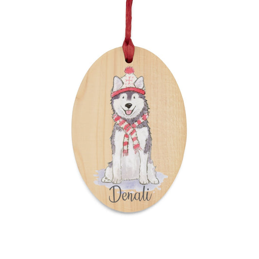 Husky Ornament, Rustic Wood Ornament, Husky Gift, Husky Lover Gift Siberian Husky Personalized Husky Ornament Malamute Gift Stocking Stuffer