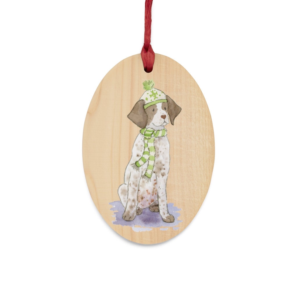 GSP Ornament, Rustic Wood Ornament, GSP Gift, GSP Lover Gift, German Shorthaired Pointer Christmas Ornament, Pointer Dog Ornament, Dog Lover