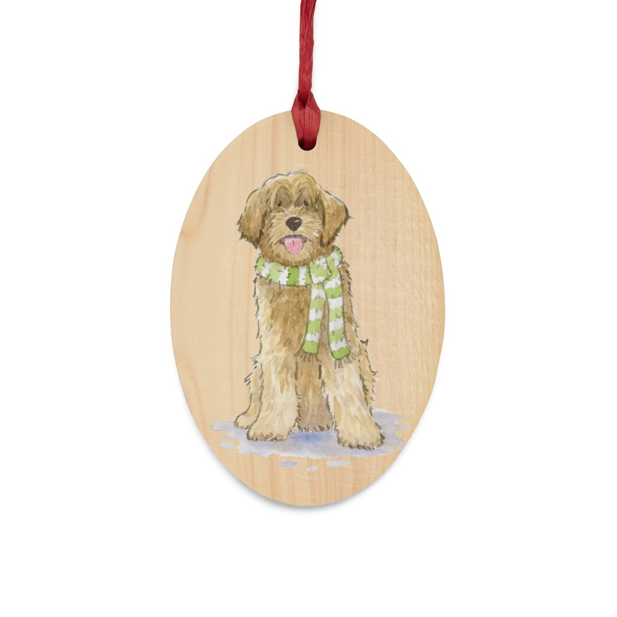 Doodle Dog Ornament, Rustic Wood Ornament, Doodle Gift, Doodle Lover Gift, Labradoodle Ornament, Golden Doodle Ornament, Irish Doodle