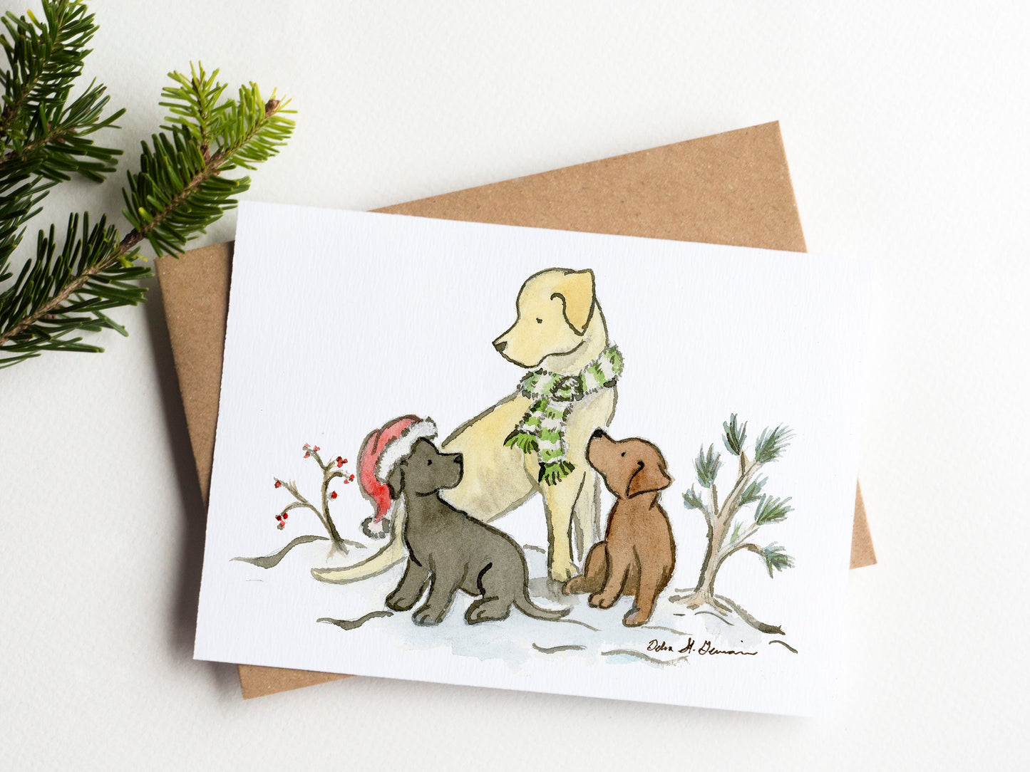 Labrador Christmas Card Set, Lab Christmas Card, Lab Holiday Card, Labrador Retriever Gifts, Lab Lover, Cute Dog Christmas Cards, Dog Lover