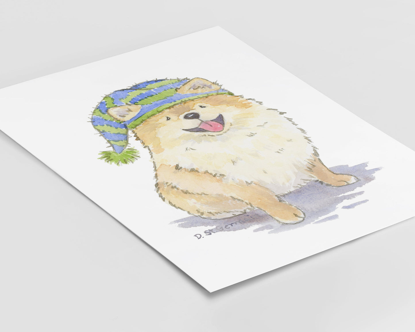 Pomeranian Holiday Art Print