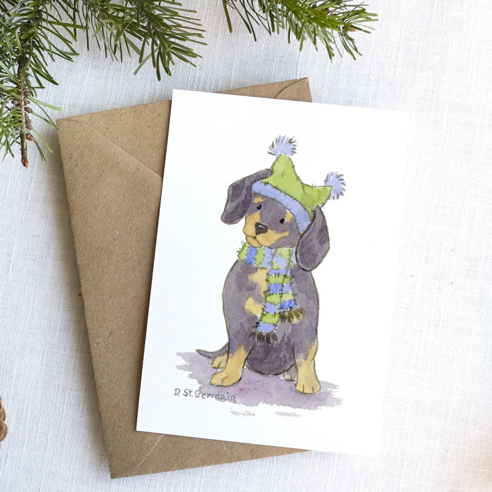 Dachshund Christmas Card Set, Weiner Dog Holiday Card, Dachsund Lover Gift, Doxie Gifts, Doxie Christmas Cards, Dog Lover Card, Doxie Lover