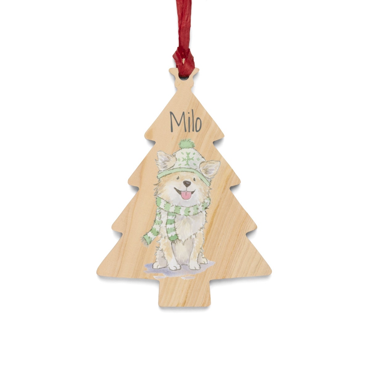Chihuahua Ornament, Rustic Wood Ornament, Long Haired Chihuahua, Chihuahua Gift, Chihuahua Lover Gift, Chihuahua Christmas, Stocking Stuffer