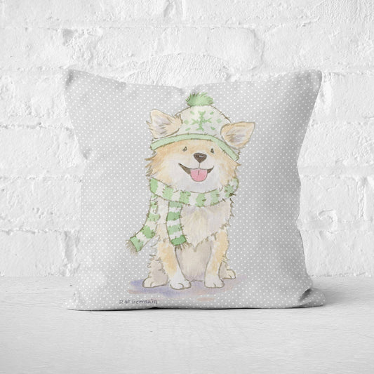 Chihuahua Holiday Pillow Cover, Chihuahua Gift, Chihuahua Pillow Cover, Chihuahua Lover, Dog Lover Gift, Christmas Throw Pillow, Long Haired