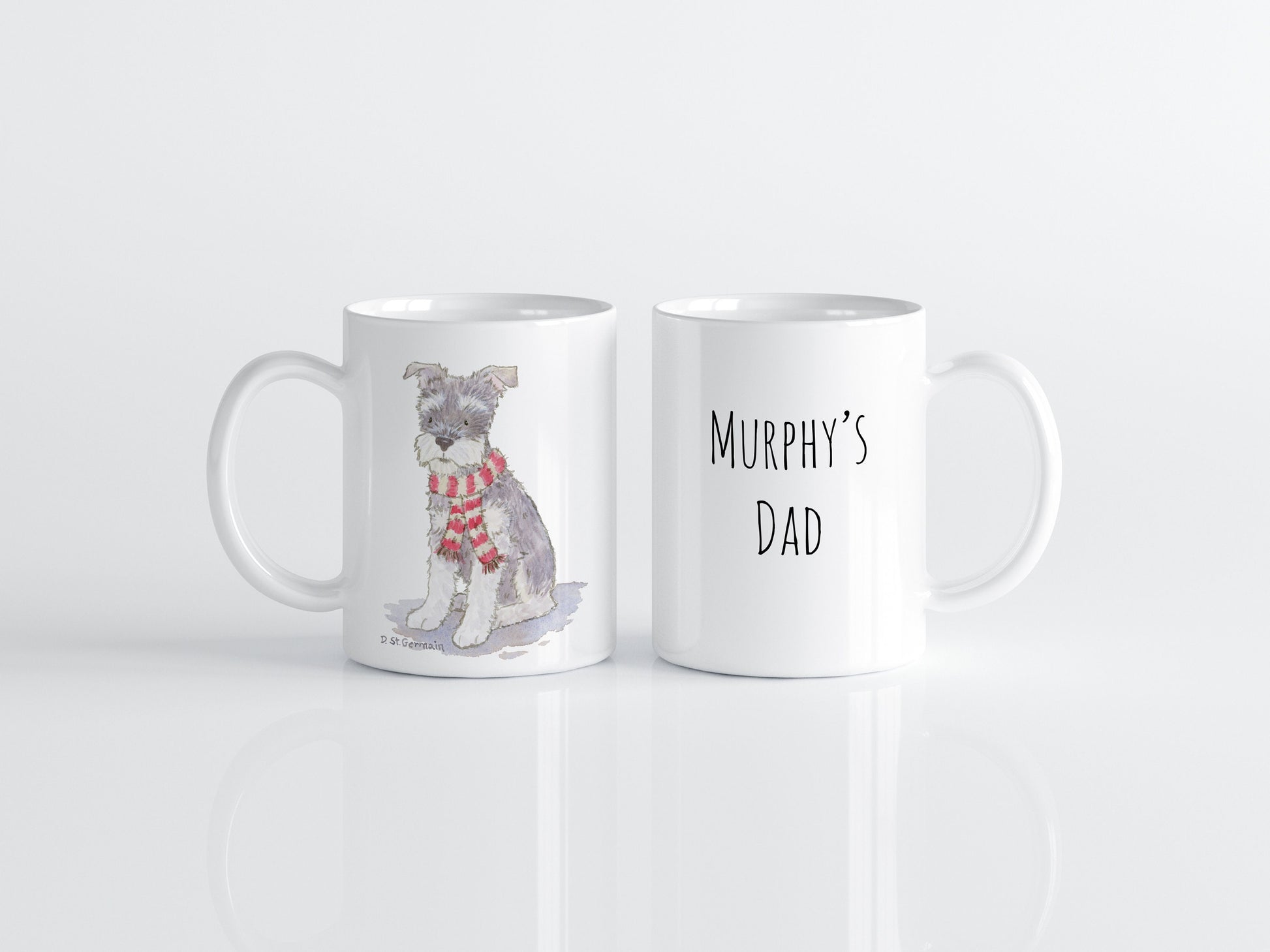 Holiday Schnauzer Mug, Schnauzer Gift, Schnauzer Lover, Dog Mom Gift, Personalized Mug, Christmas Schnauzer, Cute Mug, Custom Dog Lover Gift