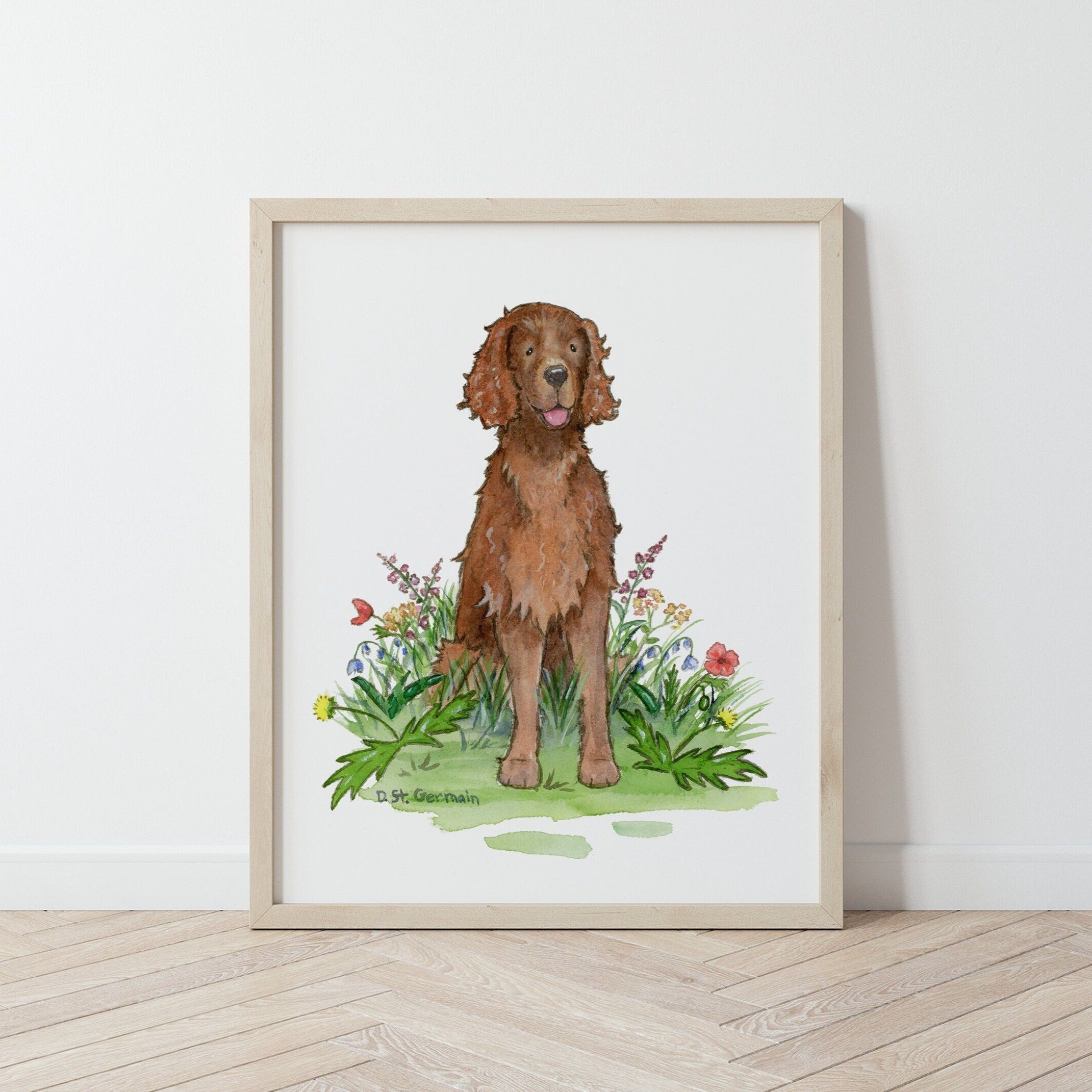 Small original painting of an Irish Setter. store