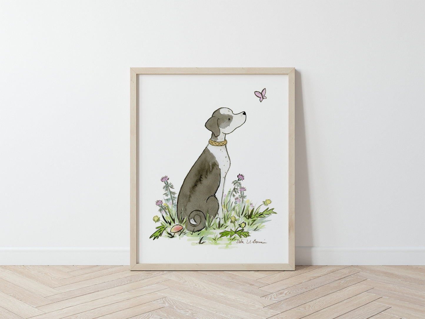 Watercolor Dog Art, Greyhound Art, Italian Greyhound, Mutt Art, Hound Mix, Husky Mix, Nursery Art, Children's Wall Art, Nursery Decor