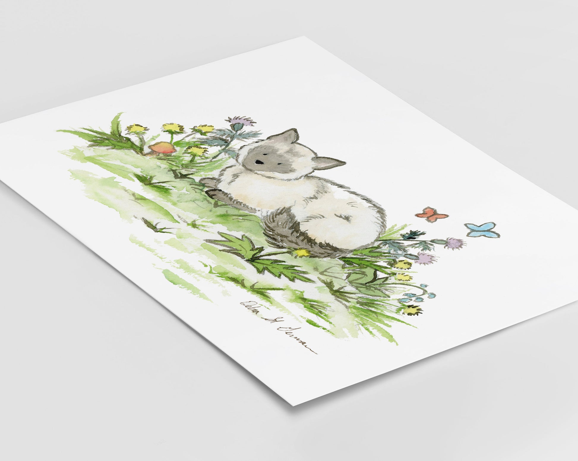 Siamese Cat Print, Kitten Nursery Art, Gift for Cat Lovers