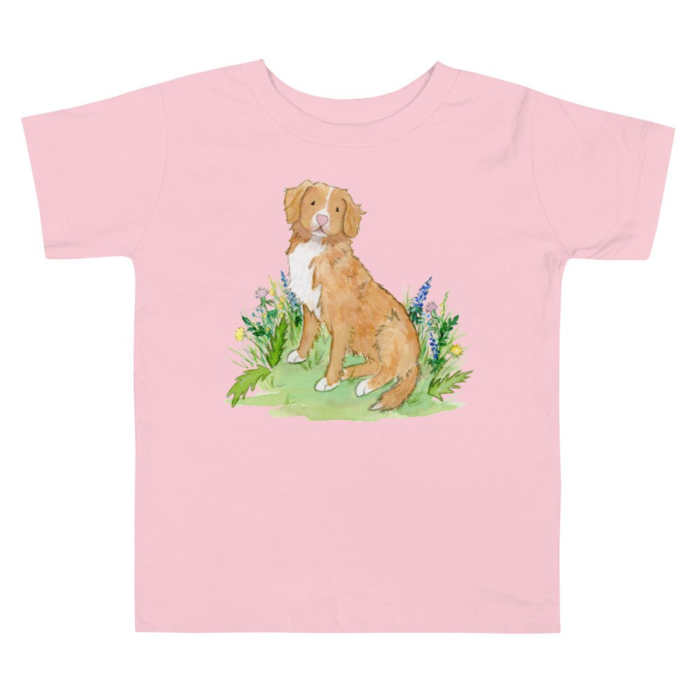 Nova Scotia Duck Tolling Retriever Toddler Tee, Kids Toller Tee, Gift for Toller Lover, Watercolor Dog Tee, Cute Toller Tee, Dog Lover Gift