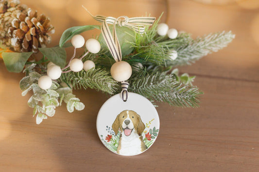 Beagle Ornament, Personalized Gift for Dog Lovers