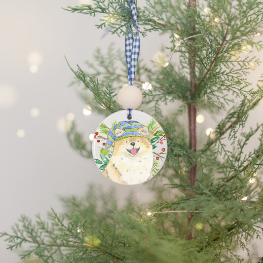 Personalized Pomeranian Ornament, Holiday Pet Owner Gift
