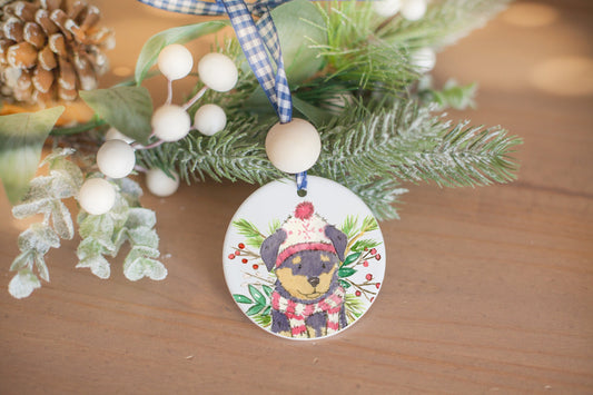 Personalized Rottweiler Ornament, Unique Gift for Dog Lovers