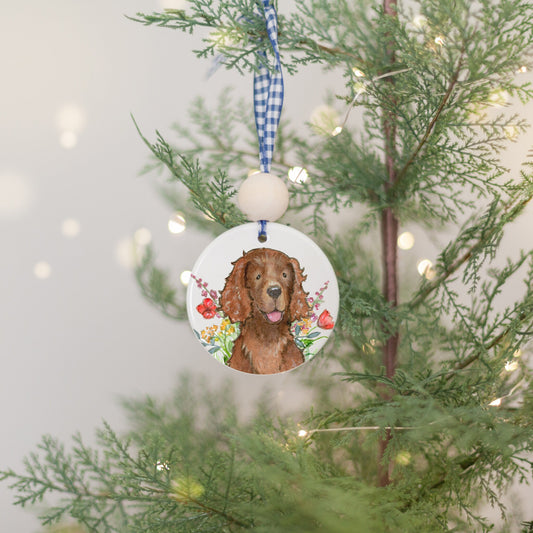 Personalized Irish Setter Ornament, Gift for Pet Parents