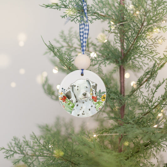 Personalized Dalmatian Ornament, Holiday Gift for Dog Lovers