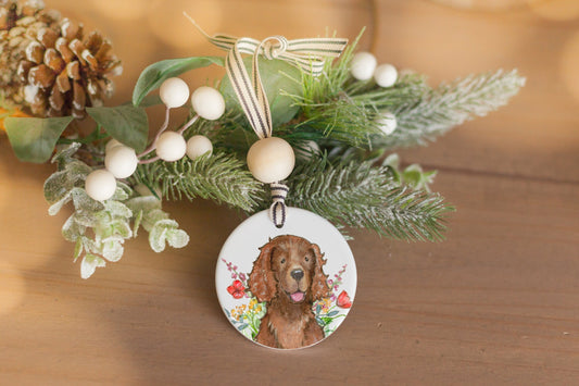 Personalized Irish Setter Ornament, Gift for Pet Parents