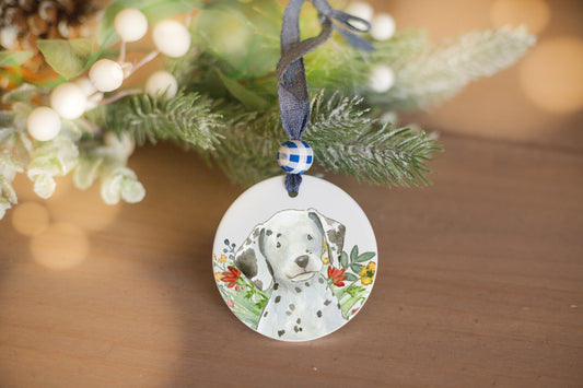 Personalized Dalmatian Ornament, Holiday Gift for Dog Lovers