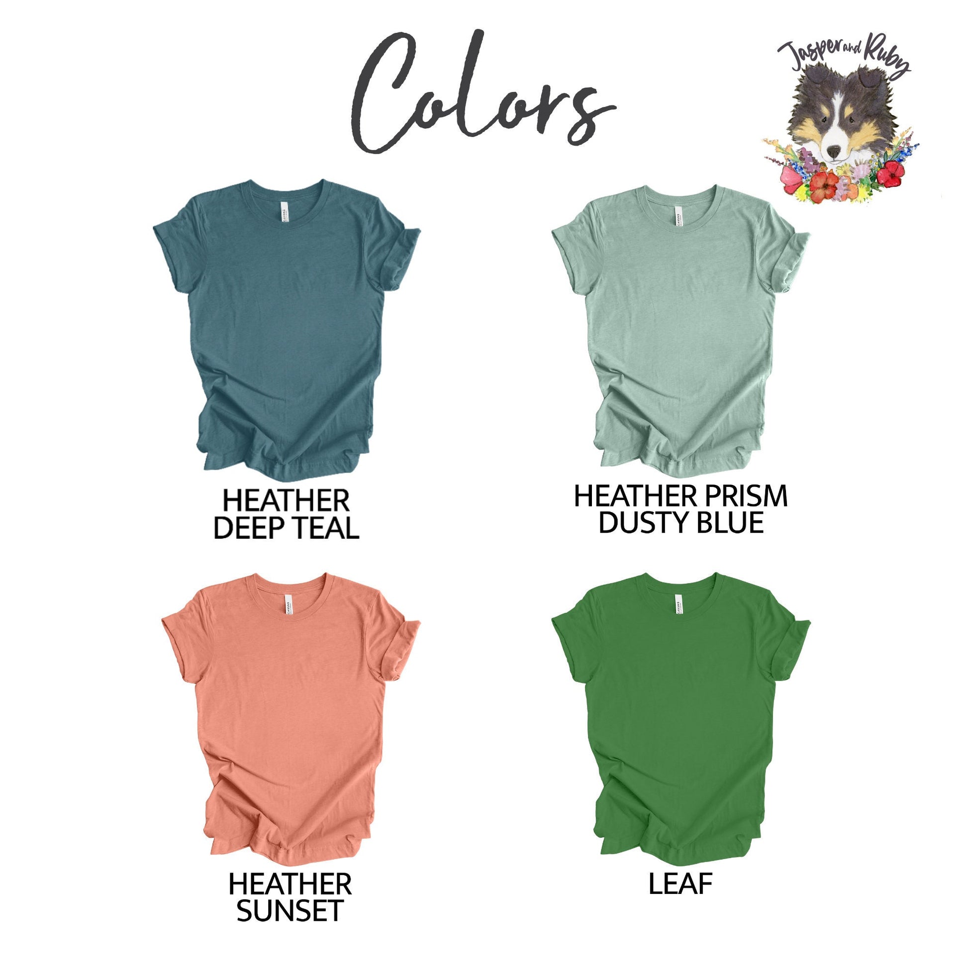 Color options for Bernese Mountain dog t-shirt
