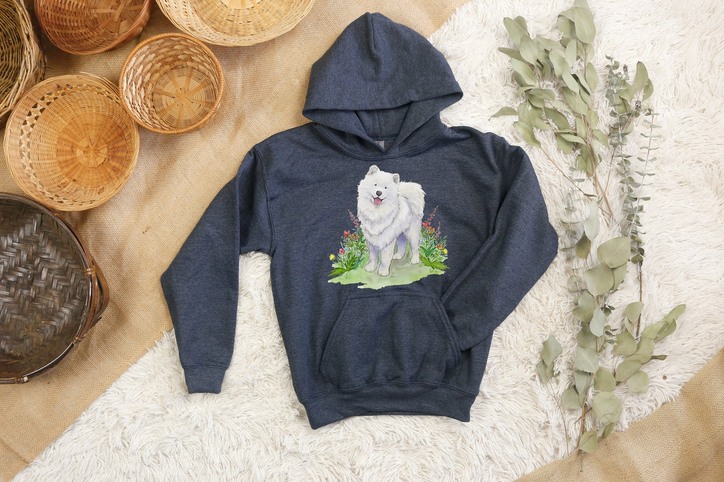 Kids' Samoyed Hoodie, Samoyed Gift, Samoyed Sweatshirt, Samoyed Shirt, Cute Dog Hoodie, Youth Samoyed Hoody, Dog Lover Gift, Samoyed Lover